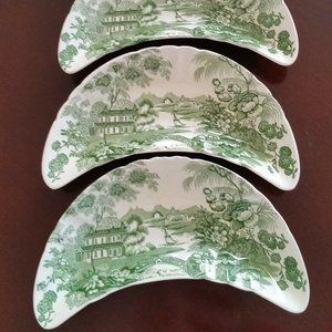 Clarice Cliff vintage 1940s Tonquin Royal Staffordshire bone china  Set of 4